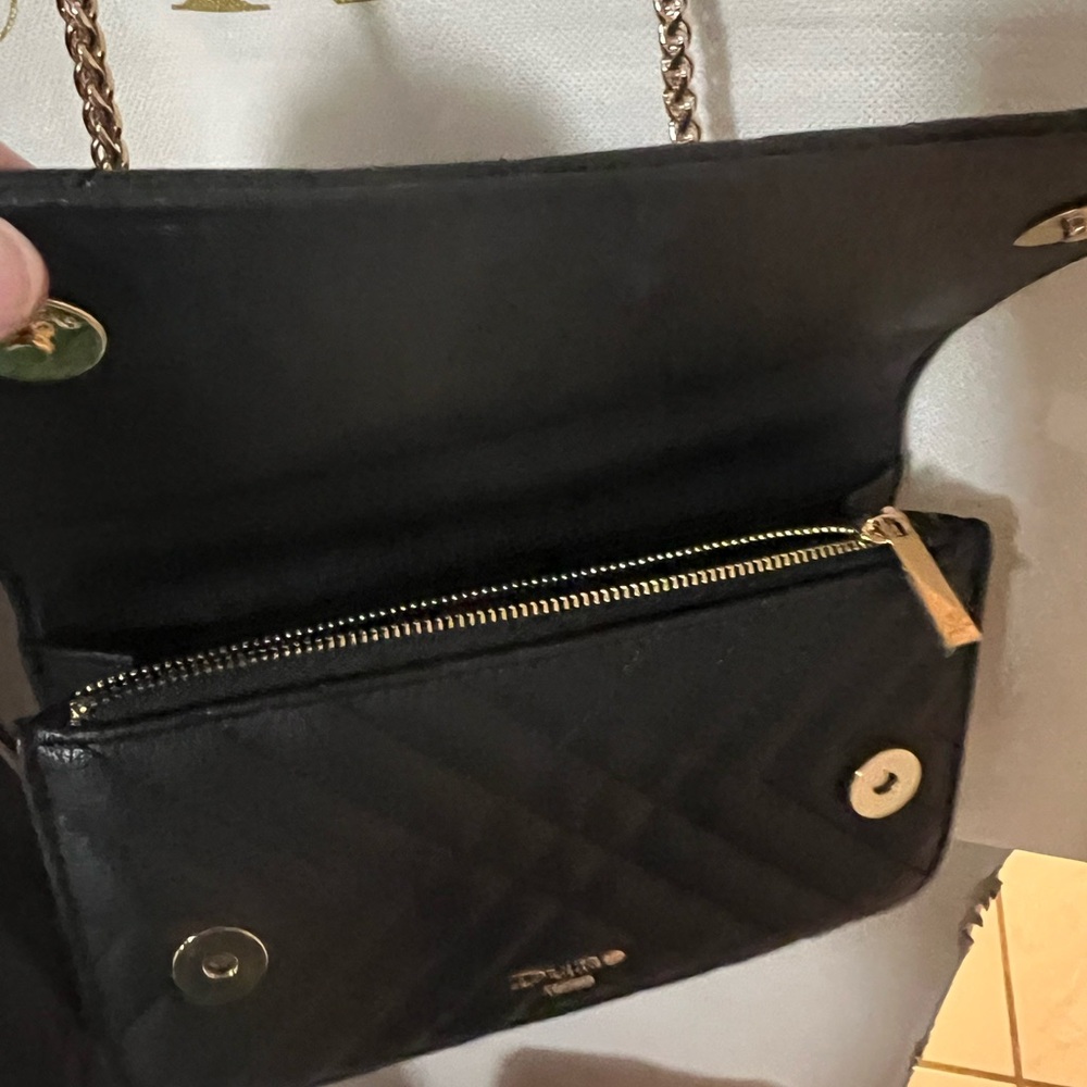 Black Quilted Clutch by Unknown Brand